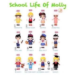 ❣️พร้อมส่ง...แบบตัวแยก❣️Pop Mart School Life of Molly