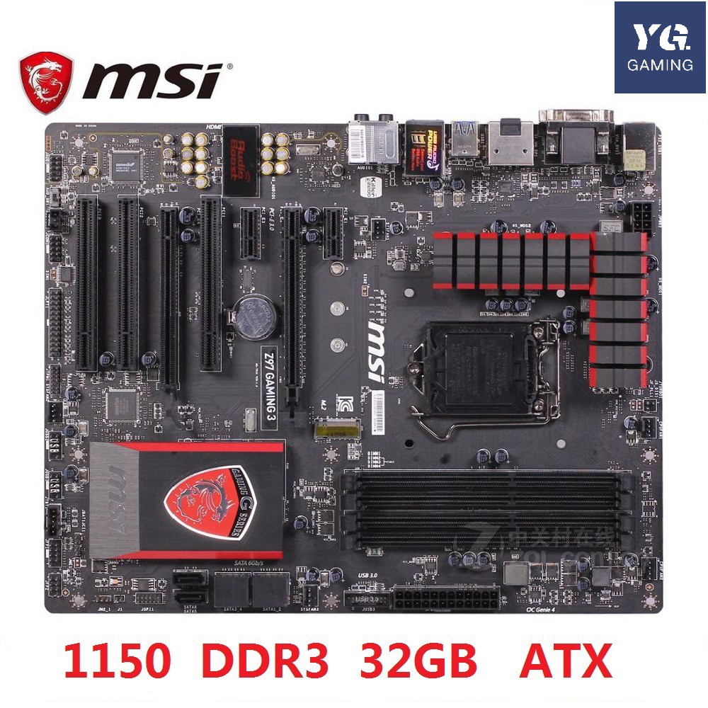MSI Z97 GAMING3 5 เมนบอร์ด Z97 GAMING 3 5 DDR3 LGA 1150 32GB USB3.0 Z97 ใช้เมนบอร์ดเดสก์ท็อป