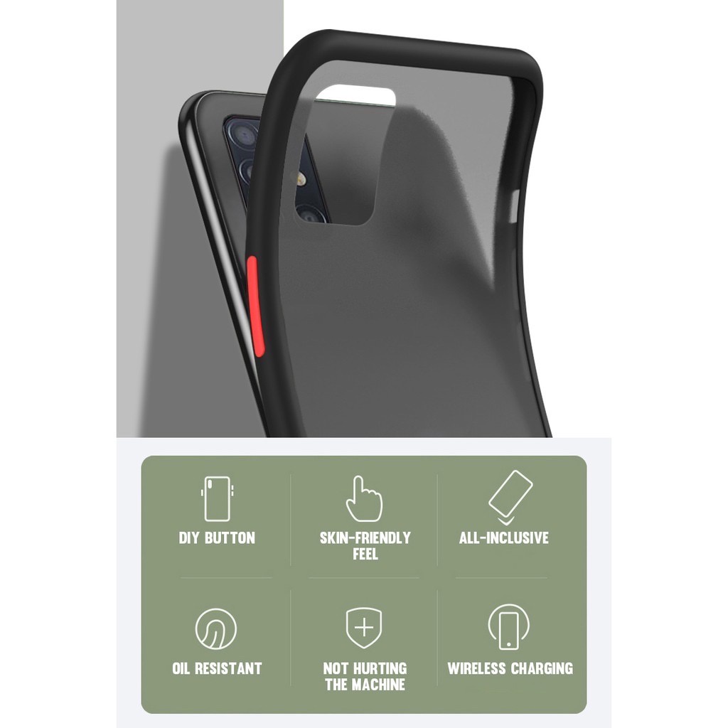 เคสขอบสี รุ่นใหม่ เคสSamsung A05 A04s A04 A03 A22 A03s A02s A02 A32 5G A52 A72 A12 เคสขอบสี ขอบแข็ง หลังขุ่น - รูปที่ 3