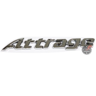 โลโก้ ตัวนูน Attrage ติดท้าย สำหรับ MITSUBISHI Attrage ขนาด 2.5 x 18.2 cm.