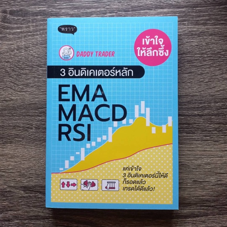หนังสือ เข้าใจให้ลึกซึ้ง 3 อินดิเคเตอร์หลัก EMA MACD RSI | หนังสือหุ้น เลุ่นหุ้น หนังสือการเงินและการลงทุน วิเคราะห์หุ้น