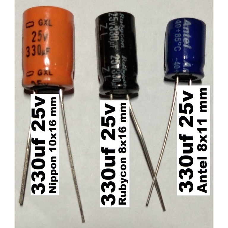 Elco 330uf 25v ตัวเก็บประจุไฟฟ้า