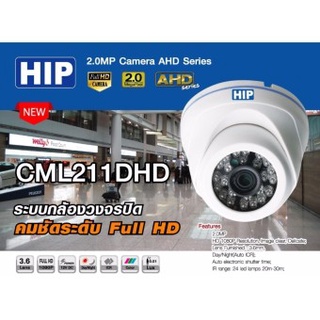 HIP CML211DHD กล้องวงจรปิด AHD 2M แบบโดมใช้ภายใน แทน CMR921DHD ได้