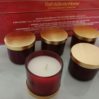 เทียนหอมขนาดทดลอง Mini Candles กลิ่น japanese cherry blossom Bath and Body Works