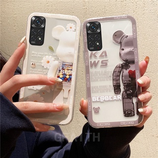 New เคสโทรศัพท์ Xiaomi Redmi Note 11 4G 11s Note11 Pro 5G Thai Version Ins Fashion Clear Cute Cartoon Bear Shockproof Soft Case Cover เคส Note11Pro