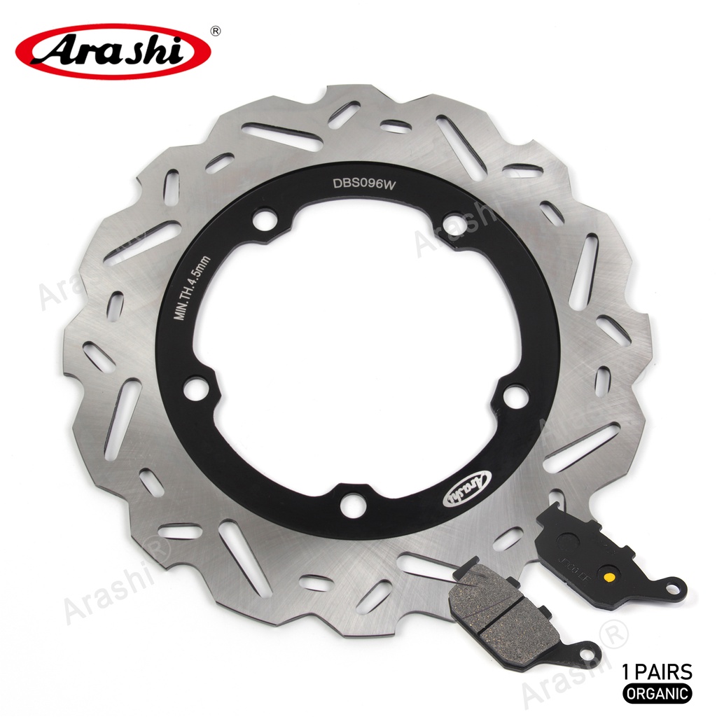 Arashi NC750X DCT 2014-2015 รถจักรยานยนต์ CNC ด้านหลังเบรคดิสก์โรเตอร์และผ้าเบรคอินทรีย์อุปกรณ์เสริมสําหรับ HONDA NC 750X-DCT 14 15