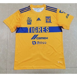 เสื้อกีฬาแขนสั้น ลายทีมชาติฟุตบอล Tigres UANL 22 23 ชุดเหย้า คุณภาพสูง สําหรับผู้ชาย