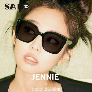 ทั้งหมดในสต็อกหน้าอก เงินสดในการส่งมอบ Fashion Korean Design JENNIE Same Style Square Sunglasses Women/Men UV400