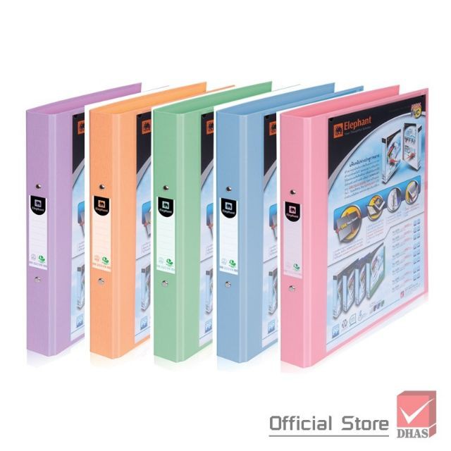 Elephant แฟ้ม 2ห่วง A4 ตราช้าง 221VB พาสเทล