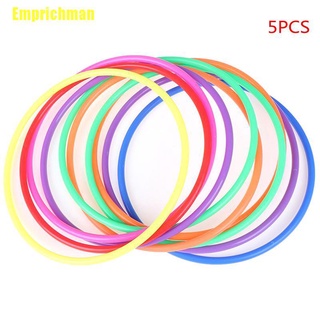 (Emprichman) ของเล่นห่วงวงกลมพลาสติก หลากสี ขนาด 18 ซม. 5 ชิ้น สําหรับเด็ก