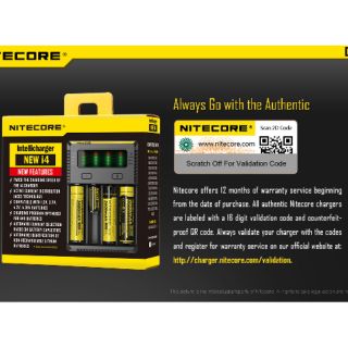 เครื่องชาร์จถ่าน NITECORE i4 （ของแท้ 100 % )