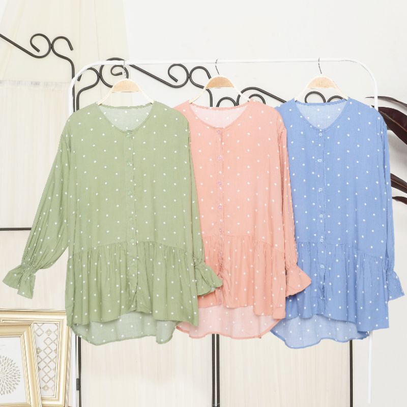 เสื้อเบลาส์ ลายจุด VICENZI