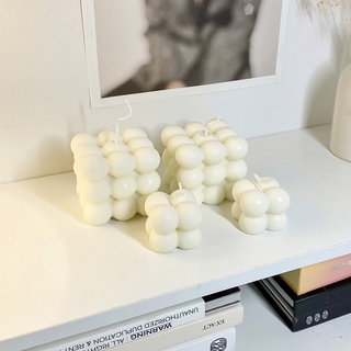 *﹆ เทียนลูกบาศก์ เทียนหอมไขถั่วเหลือง  Cube Candles