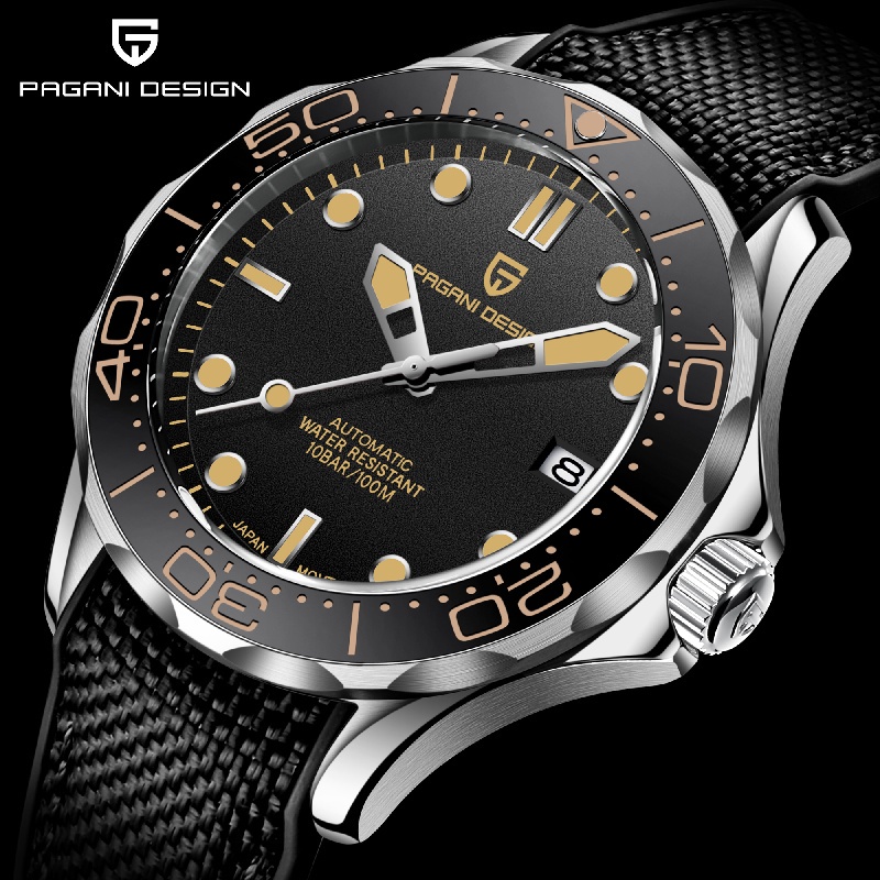 นาฬิกาข้อมือผู้ชาย Pagani Design ต้นฉบับ 42mm เซโกะ NH35A100M นาฬิกากันน้ํา PD-1667