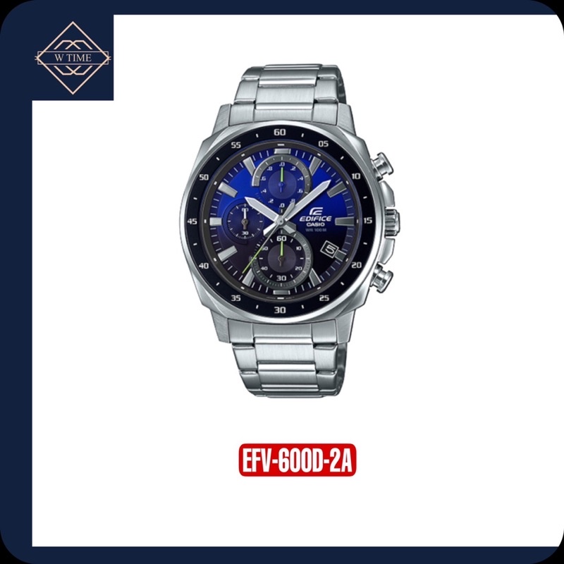 casio edifice รุ่น EFV-600D-2A นาฬิกาข้อมือสำหรับผู้ชาย