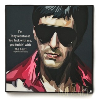 Tony Montana โทนี่ มอนทาน่า Al Pacino อัลปาชิโน่ นักแสดง รูปภาพ​ติด​ผนัง ​pop​ art กรอบรูป แต่งบ้าน ของขวัญ รูปภาพ