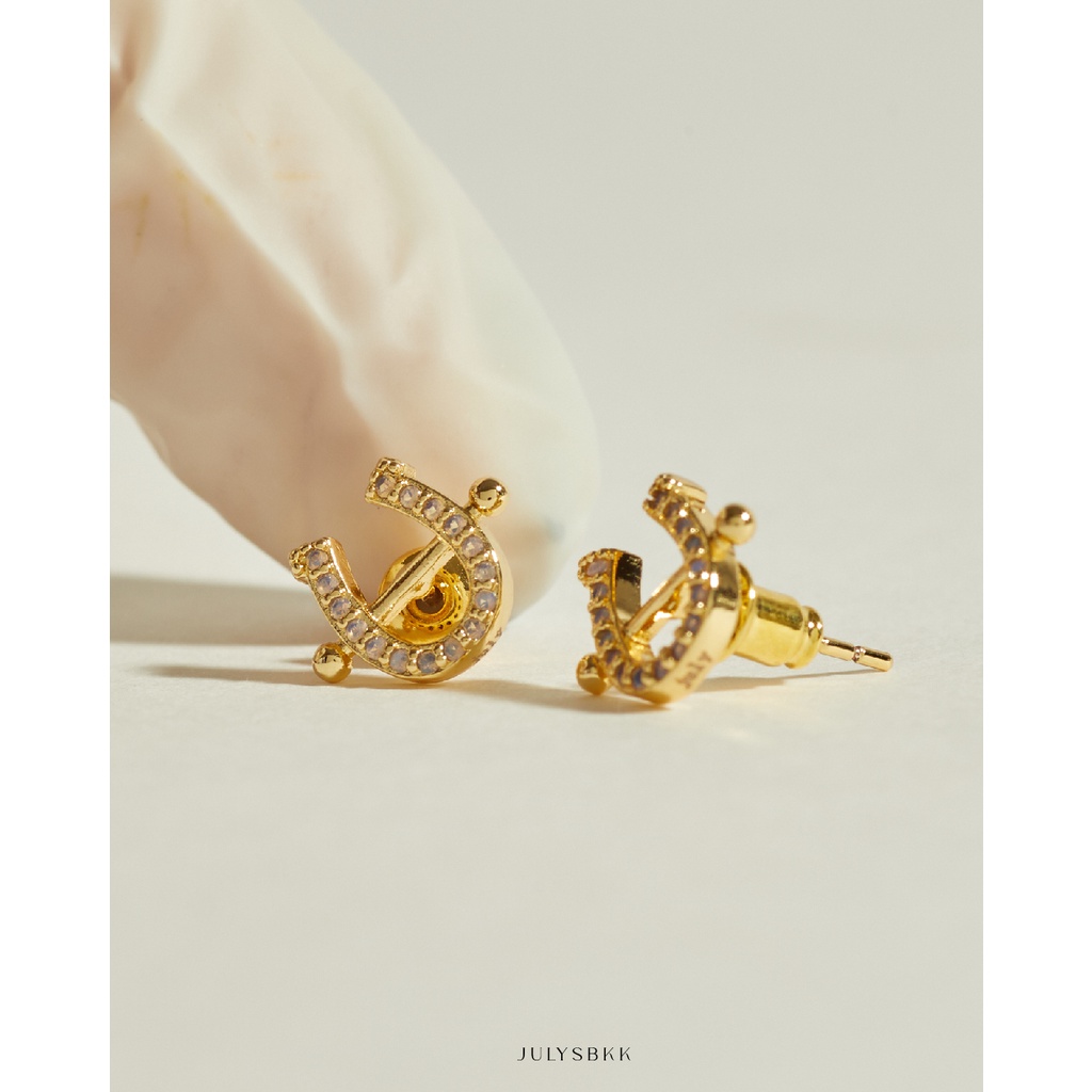 Julys – harp earrings