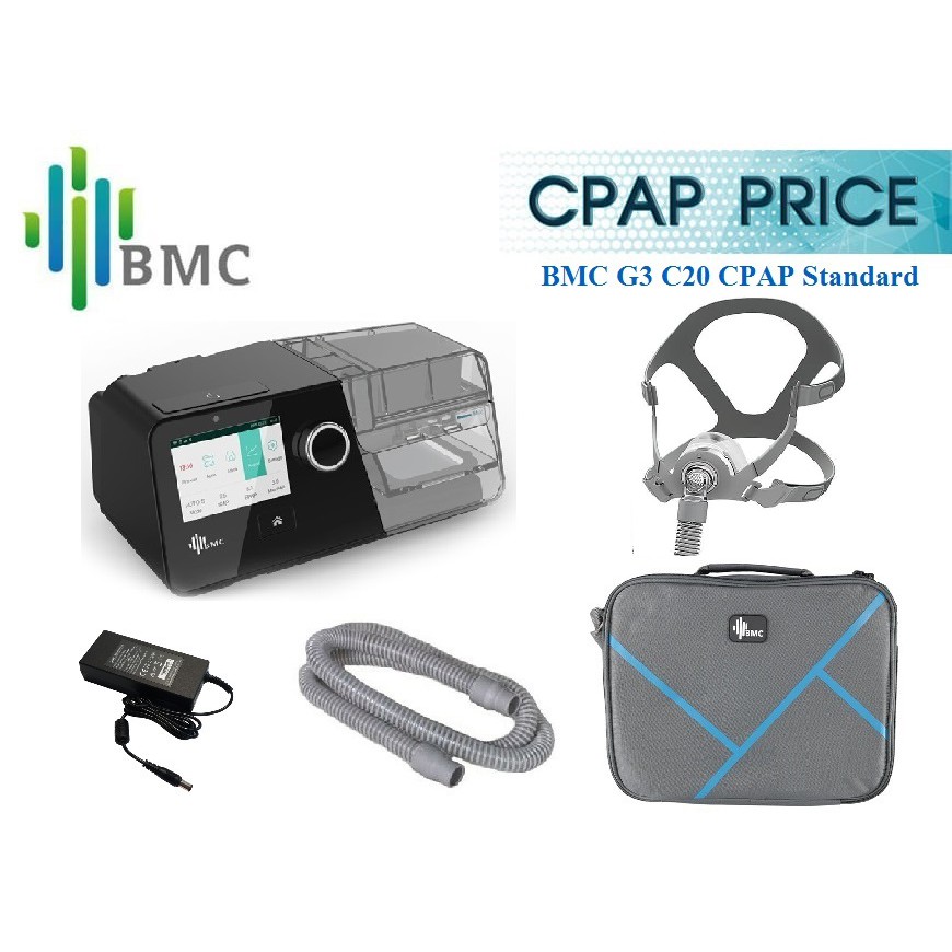BMC G3 C20 CPAP Standard + Humidifier ชุดทำความชื้น + หน้ากาก N5B Nasal Mask (ระบบปรับแรงดันคงที่ มีรับประกันสินค้า)