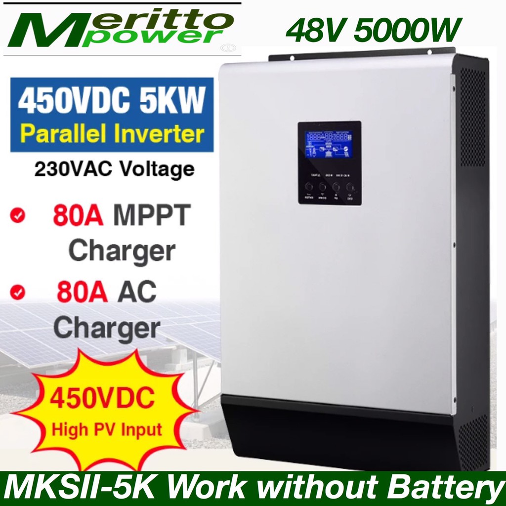 5KW Hybrid solar inverter 48V 80 mppt 450VDC