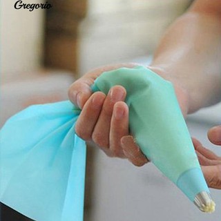 Gregorio ขนาด 3 ซิลิโคนถุงพลาสติกใช้ซ้ำท่อไอศกรีม DIY เค้กตกแต่งเครื่องมือ