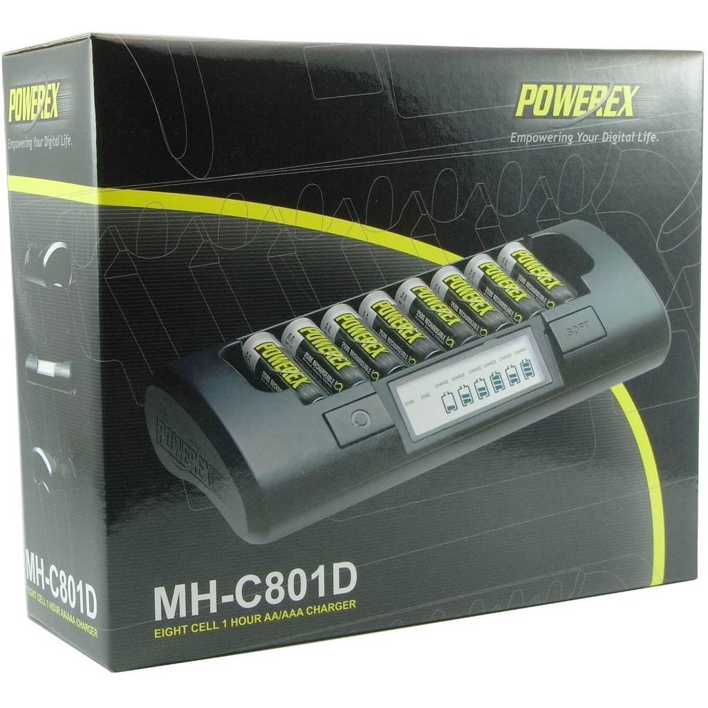 Powerex MH-C801D Battery Charger แท่นชาร์จเร็ว 8 ก้อน 1 ชั่วโมง