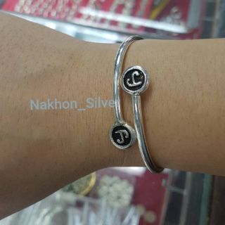 งานสวยพร้อมส่ง! แถมถุงผ้ากำมะหยี่เลย กำไลข้อมือนะโม เงินแท้ จากนครศรีธรรมราช