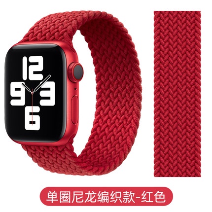 เหมาะสําหรับ Apple手表带Apple Watch5/4/3/SE 尼龙弹力 单表เหมาะสําหรับ Apple Watch 5/4/3/SE ไนลอนยืดทอสายรัดห่