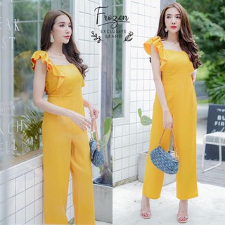 Jumpsuit จั้มสูทแขนกุด ขายาว สวยเก๋ เนื้อผ้าซาร่า