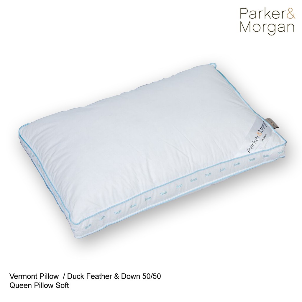 Parker&Morgan: หมอนขนเป็ด รุ่น เวอร์มองต์ SOFT นุ่ม ขนาดควีน : Vermont Duck Down Pillow Queen (SOFT)