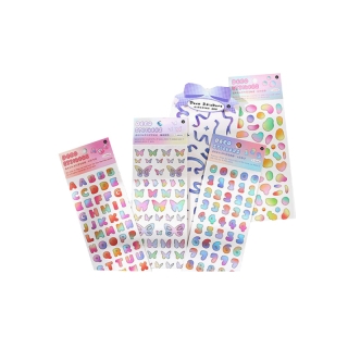 uki stationery★ST-124 พร้อมส่ง สติ๊กเกอร์ PVC สติ๊กเกอร์ไดคัท สติกเกอร์ สติกเกอร์ตกแต่ง ริบบิ้น ผีเสื้อ เกาหลี ติดเคส โน๊ตบุ๊ค สติกเกอร์ตกแต่งเฟรมการ์ด สติ๊กเกอร์ติดบัตร สติ๊กเกอร์ติดบัตรatm
