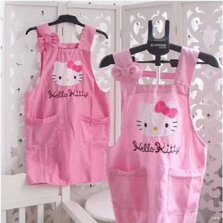 Hello Kitty ผ้ากันเปื้อนผ้าฝ้ายกันน้ํามันเครื่องมือทําอาหาร