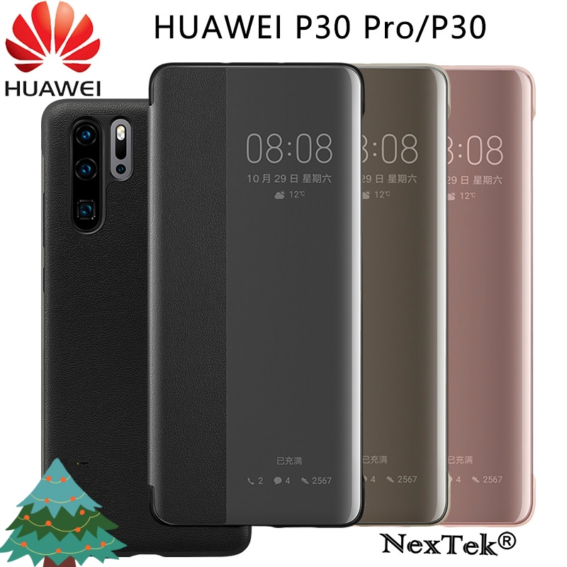 แท้100% HUAWEI P30 Pro P30 Case Official Smart View PU Leather Flip Case HUAWEI P30 Pro Cover Huawei P30 Phone Case Funda HUAWEI P30 Pro P30 Case สมาร์ทวิวเคสหนัง PU อย่างเป็นทางการ HUAWEI P30 Pro ฝาครอบ Huawei P30 เคสโทรศัพท์ Funda