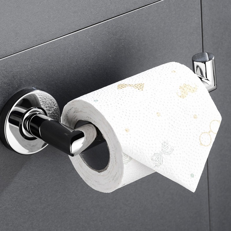 Stainless Steel Rack Toilet Paper Roll Holder Towel Tissue Hanger Bath Silver