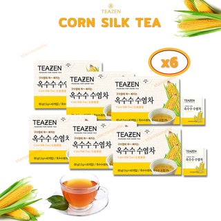 ชาไหมข้าวโพด ยี่ห้อ Teazen Corn Silk Tea ช่วยขับโซเดียมจากไตควบคุมคลอเรสเตอรอลชาเกาหลี X6กล่อง