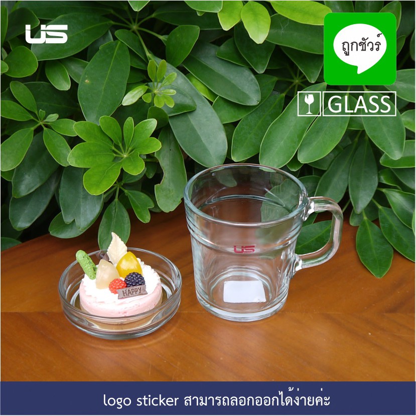 แก้วมัก พร้อมฝาครอบ/จานรอง 300 มล. US