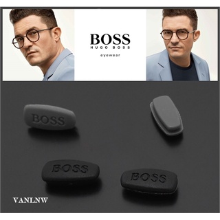 แป้นจมูกแว่นตา Boss Nose Pads แป้นจมูกแว่นตาซิลิโคนแบบกด (Push-on) แป้นจมูกแว่นตาแบบนิ่ม ทรงสี่เหลี่ยม ขนาด 14 x 7 mm.