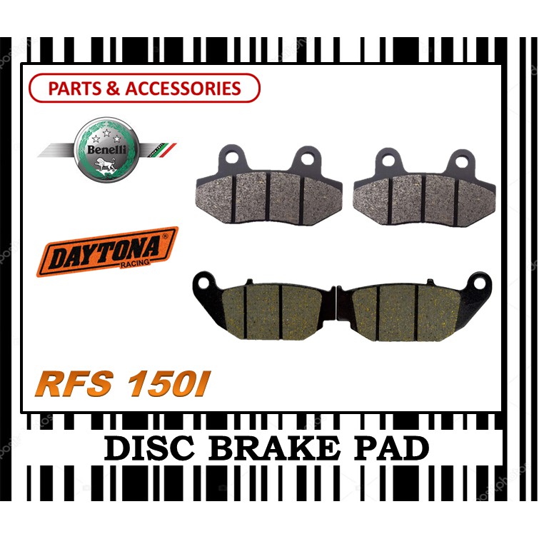 BENELLI RSF 150I ชุดผ้าเบรค FR0NT & REAR DAYTONA TYPE
