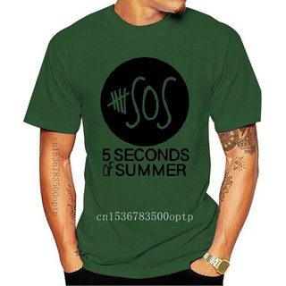 เสื้อยืดผ้าฝ้ายพิมพ์ลายแฟชั่น เสื้อยืดแขนสั้น คอกลม ผ้าฝ้าย พิมพ์ลาย 5SOS 5 Seconds of Summer สไตล์พังก์ร็อค สําหรับผู้ช