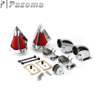 PA รถจักรยานยนต์ Chrome Dual Spike Air Cleaner Kit Intake Filter สำหรับ Suzuki Boulevard M109 M109R 2006-2012 INTRUDER00