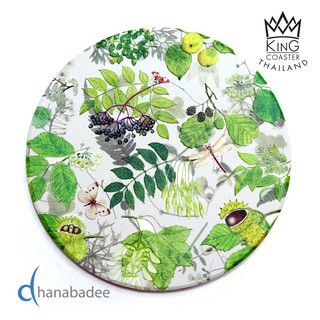 King Coaster จานรองแก้วดูดน้ำ ซับน้ำ LEAF-07 (D10060) แผ่นรองแก้ว เซรามิก