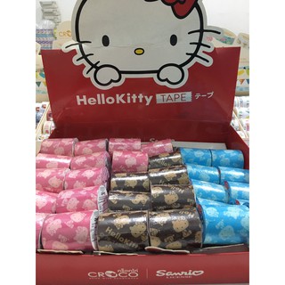 เทป Croco ลายคิตตี้ เทปตกแต่ง เทปผ้า Hello Kitty 50มมx5เมตร CROCO