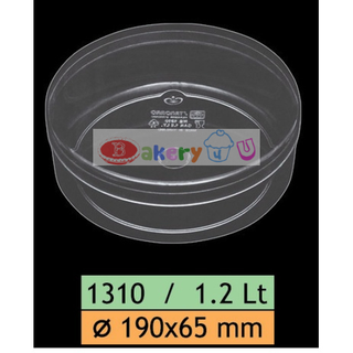 กล่องพลาสติก (1310) กล่องคุ๊กกี้ กล่องพลาสติกแข็งใส ทรงกลมขนาดใหญ่