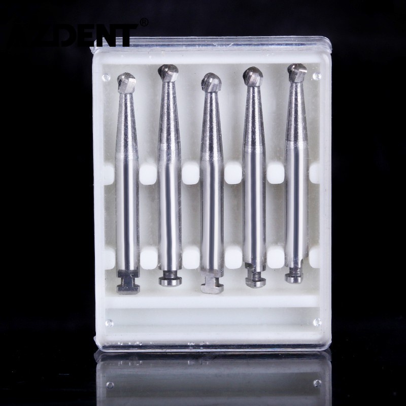 AZDENT Dental Lab Tungsten Carbide Burs Slow Speed Round RA