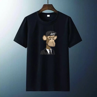 เสื้อยืดแขนสั้น พิมพ์ลาย Nft Bored Ape Combed 30s ราคาถูก สําหรับผู้ชาย