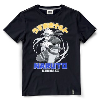 เสื้อยืดอินเทรนด์ผู้ชายอินเทรนด์ผู้หญิงเสื้อยืดนินจานารูโตะ Naruto NT-007-BKS-3XL