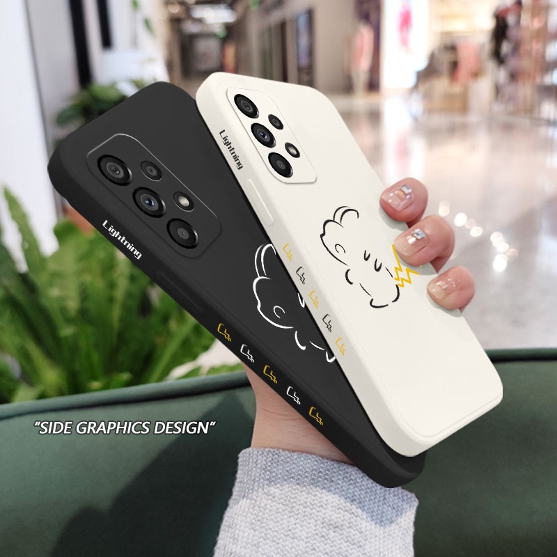 เคสโทรศัพท์มือถือ ซิลิโคน ลาย Lightning Baby มีลายด้านข้าง สําหรับ Samsung Galaxy A73 A53 A33 A23 5G - รูปที่ 2