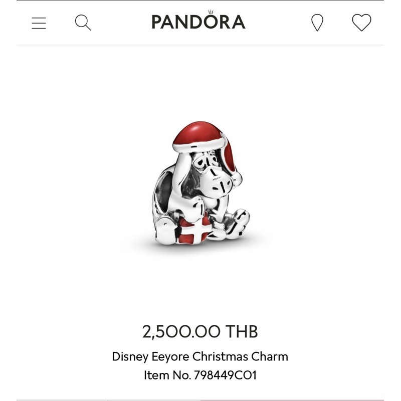 Eeyore Christmas Pandora แท้💯