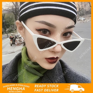 【HENGHA】แว่นกันแดด Cat Eye สไตล์เกาหลี แนวเรโทร ป้องกัน uv400 สำหรับผู้หญิง