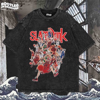 เสื้อยืดผ้าฝ้าย เสื้อยืด พิมพ์ลาย Slamdunk OVERSIZE WASHING VINTAGE | เสื้อยืด โอเวอร์ไซส์ | เสื้อยืด ขนาดใหญ่ | เสื้อยื