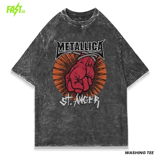 เสื้อยืดพิมพ์ลายแฟชั่น เสื้อยืด ขนาดใหญ่ พิมพ์ลาย Metallica St.Anger